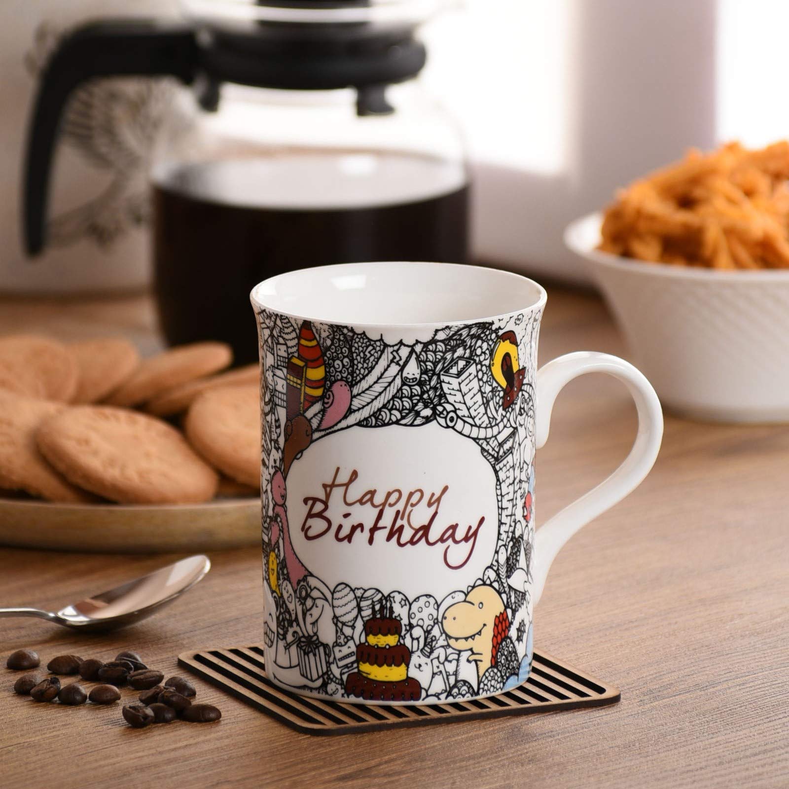 Clay Craft Fine Ceramic Milk Mug Single Piece 350 ml - Gifts for Brother, Sister, Father,Mother, Realtives, Friends, Girlfriend, Boyfriend, Boss, Colleagues on Any Occassion (Birthday)