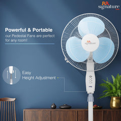 RR Signature 400 MM Zello Normal Speed Pedestal Fan I Stand Fan For Home-2
