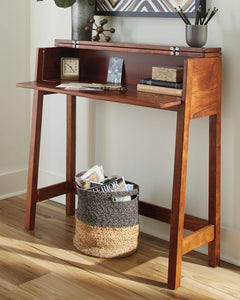 Solid Sheesham Wood Vintage Fold Down Drawer Storage Console Table for Home | Living Room | Office | Entry-Way 