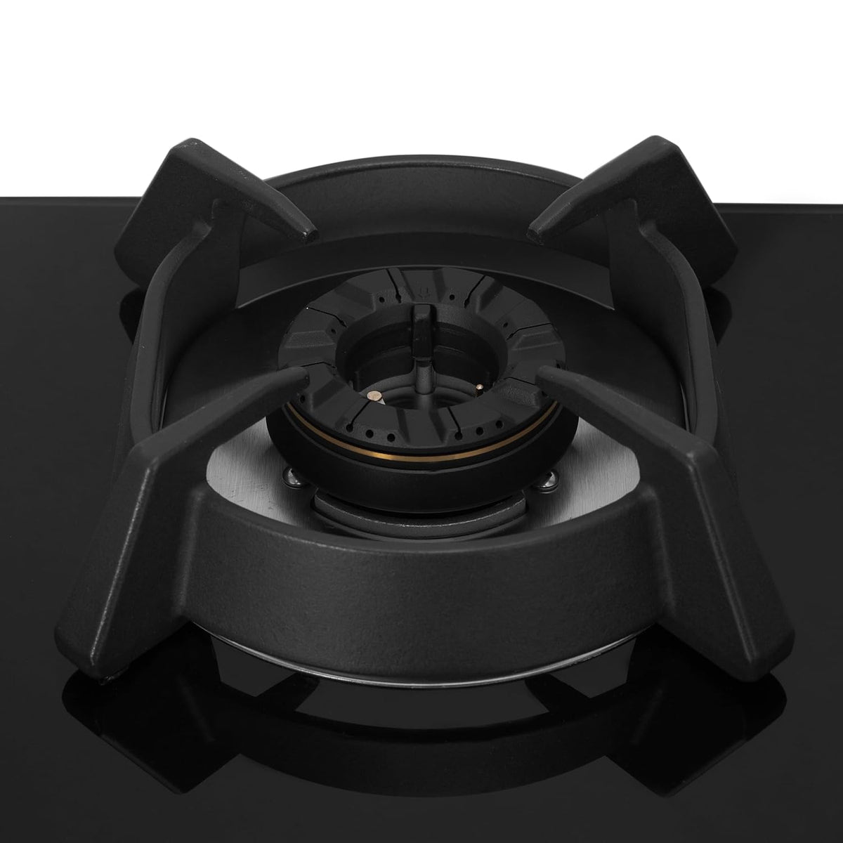 Faber 78cm 3Burner Gas Hob | Flame Failure Device | Cast Iron Pan Support | Metal Knobs | Dual Flame Burner | 8mm Toughe
