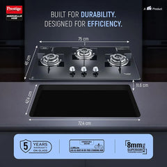 Prestige Marvella Hob Black Al - 3B 