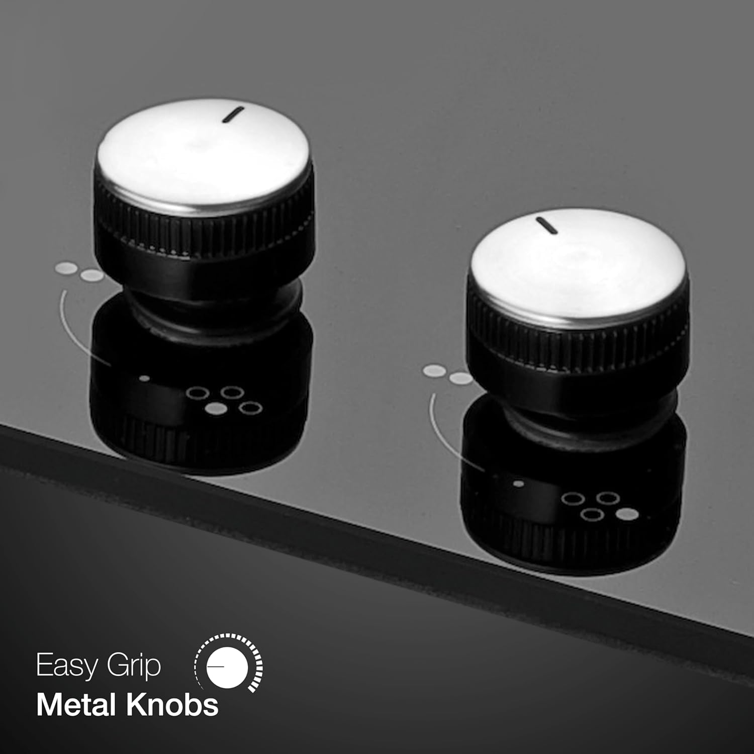 KAFF HBR 784 Built-in Hob/Hobtop 4 Burners, Auto Electric Ignition Glass Top, 78 CM, Powerful Brass Burners, 8 MM Thick Toughened Glass, Enamelled Matt Grills (Black)