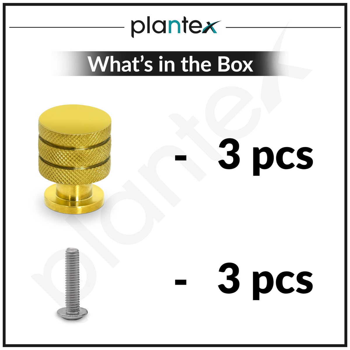 Plantex Knobs for Drawer/Drawer Knobs/Cabinet Knobs/Drawer knobs Handle/Pull-Push Knobs for Home/Office Drawers - Pack of 3 (Gold)-5