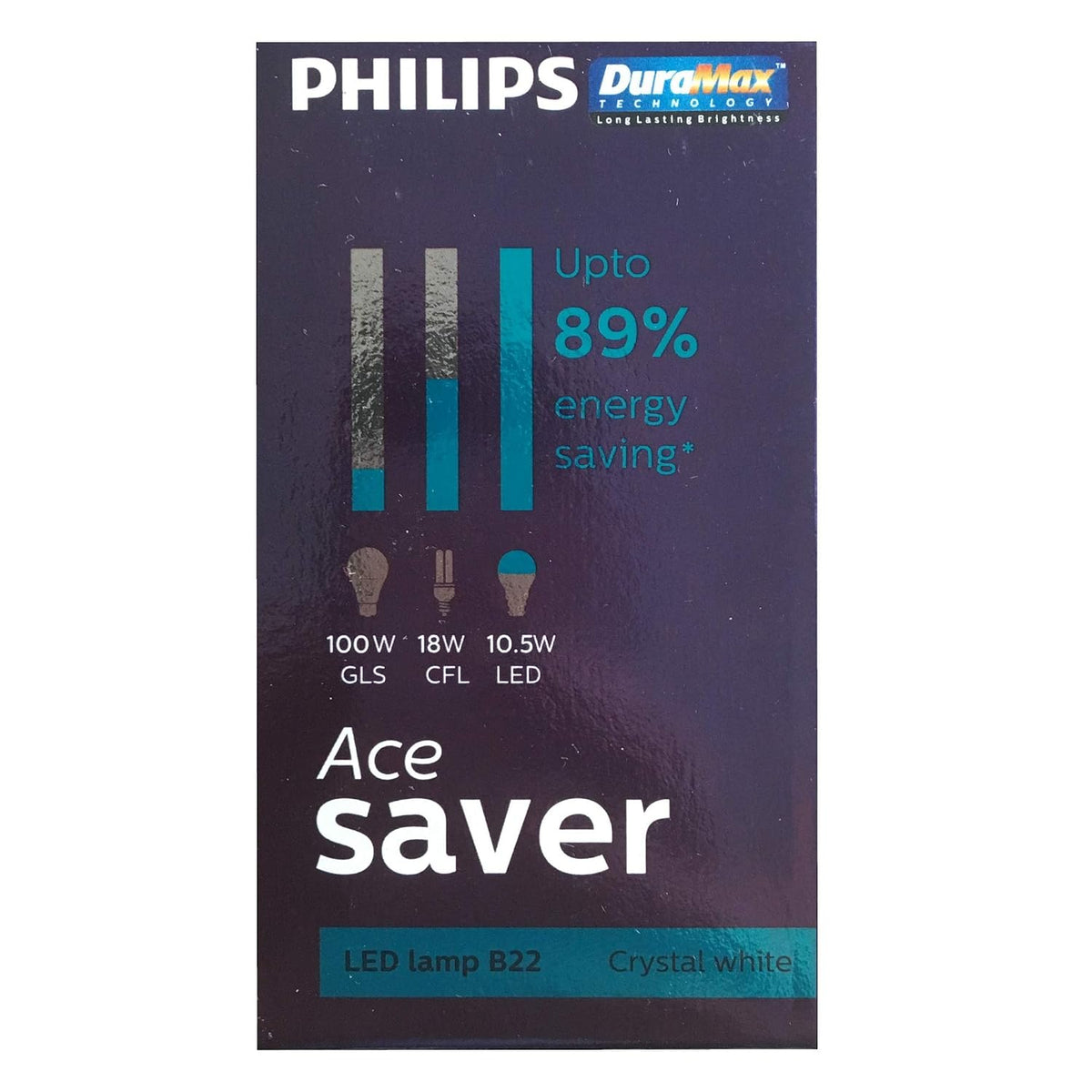 Philips Base B22 10.5W LED Bulb (Cool Day Light/Crystal White, Pack of 2)