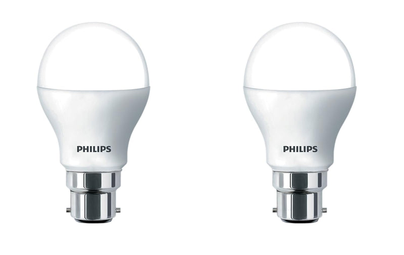 Philips Base B22 10.5W LED Bulb (Cool Day Light/Crystal White, Pack of 2)