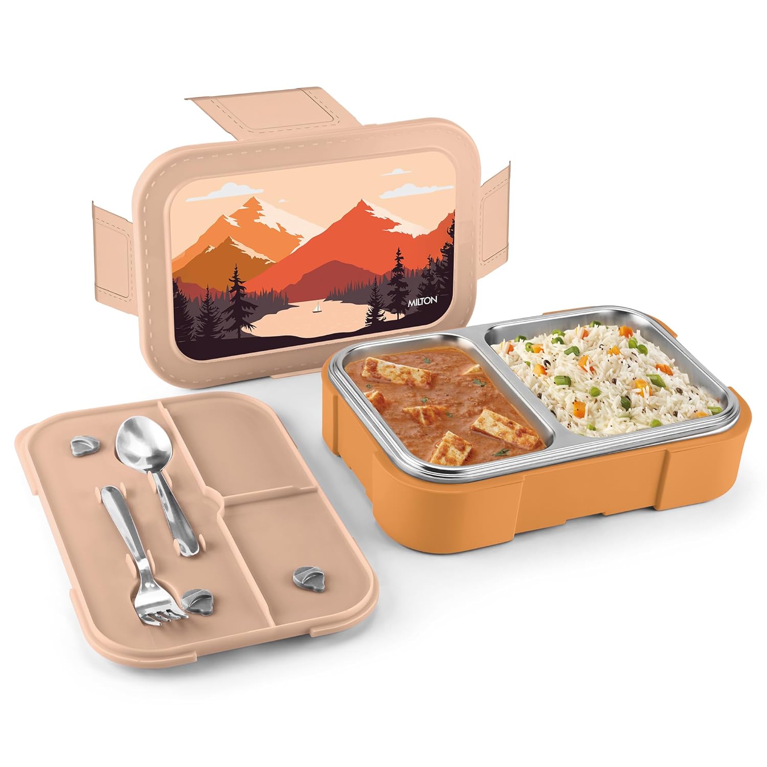 Bravo 2 Steel Thermoware Lunchbox (Milton)
