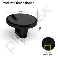 Plantex Knobs for Drawers/Drawer Knobs/Round Knob for Cabinets/Pull-Push Knob for Kitchen/Bedroom/Drawer - Pack of 6 (SH-433, DC-Black & Z-Black)-2