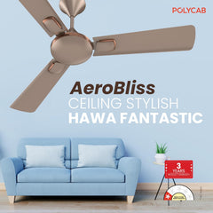 Polycab Aerobliss 1200 mm 1 Star Ceiling Fan (Cocoa Bronze)-2