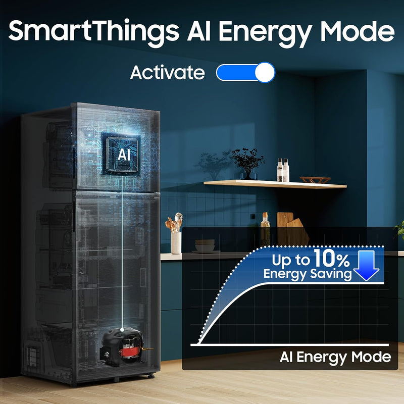 Samsung 350 L, 2 Star, Convertible 5-in-1, Digital Inverter, Frost Free Double Door, WiFi Bespoke AI Refrigerator (RT38HG5A42SLHL, Silver, Ez Clean)-6