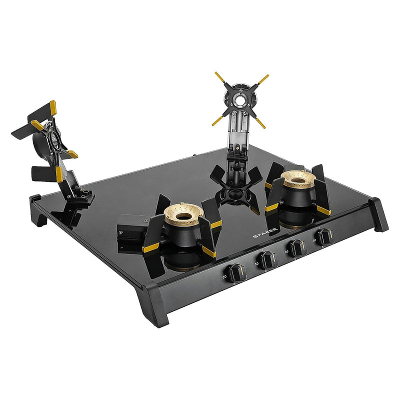 Faber Liftable Burners Freestanding Cooktop | Genius 704 Bk | 70Cm Width | Brass Burners | Manual Ignition | Abs Knobs |
