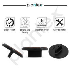 Plantex Knobs for Drawer/Round Drawer Knobs/Knobs for Cabinets/Pull-Push Knobs for Kitchen/Bedroom Drawer - Pack of 6 (Big, Black & Wood)-4