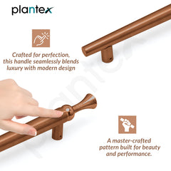 Plantex Main Door Handle/Stainless Steel & Aluminium Door Handle/300mm Pull-Push Handle for Home/Office/Hotel - Pack of 1 (DTMD-413, Rose Gold)-5