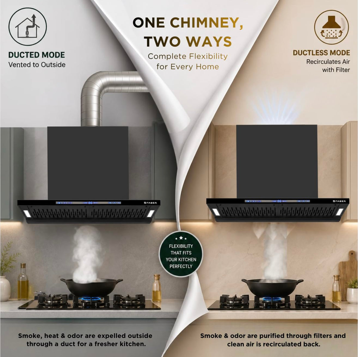 Faber SLIMX 90cm 1500m³/hr BLDC Autoclean Filterless T-Shape Chimney||Built In Oil Collector|Touch & Gesture Control|12Y