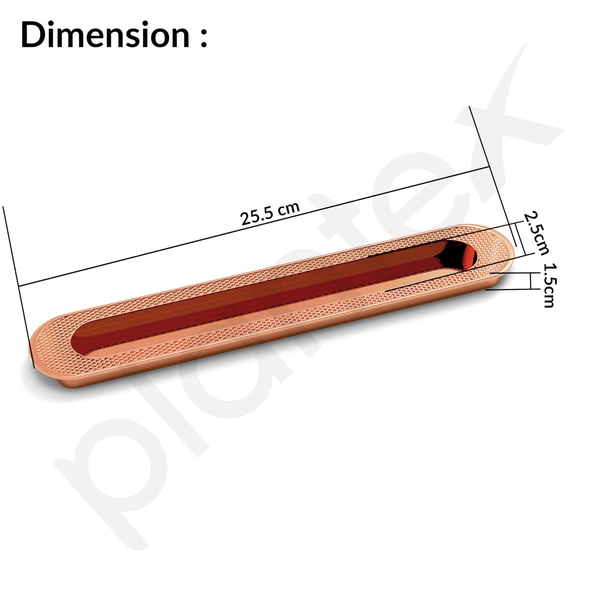 Plantex Sliding Door Handle/Concealed Handle for Sliding Door/224mm Concealed Handle for Wardrobe/Kitchen Cabinet - Pack of 1 (Rose Gold) (Model APS-DTC-3770)-2