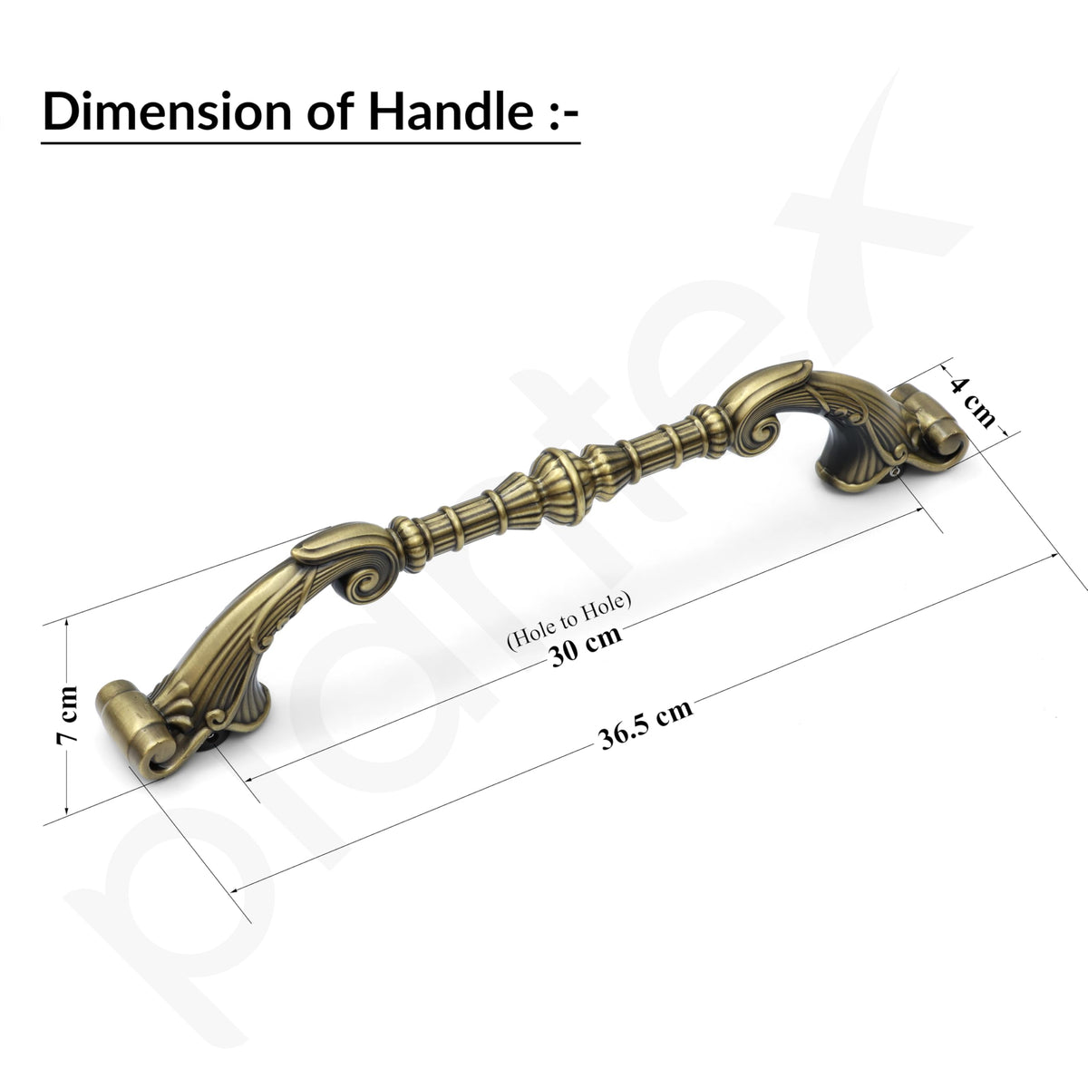Plantex 14 Inch Main Door Handle/Pull-Push Door Handle/Handle for Main Door/Door Accessories - Pack of 1 (Brass Antique)