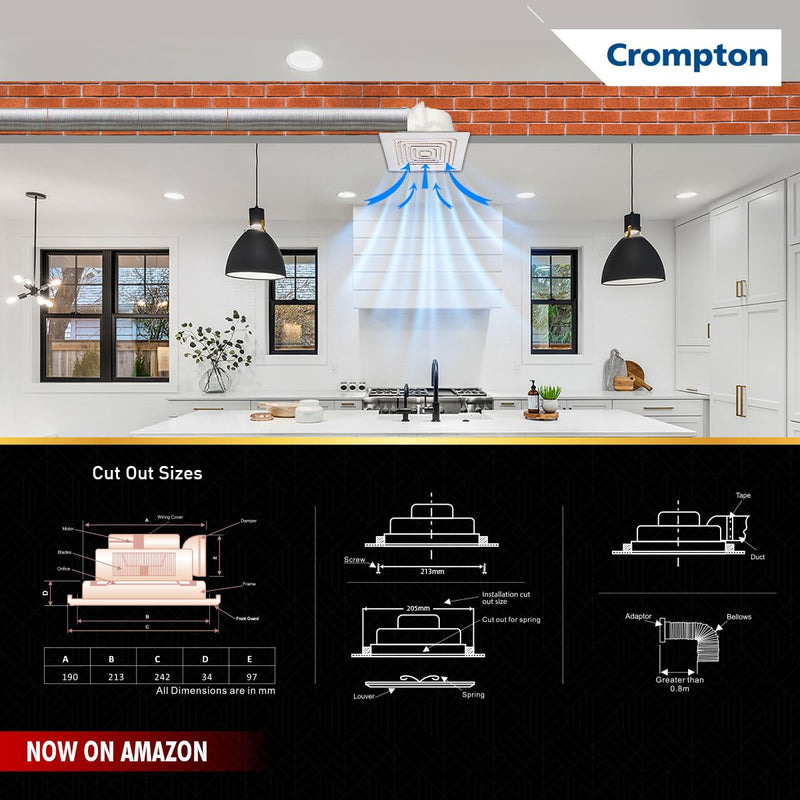 Crompton Brisk Air CM 110 mm(4 inch) Office/Kitchen/Bathroom Exhaust (Ventilation) Fan-5