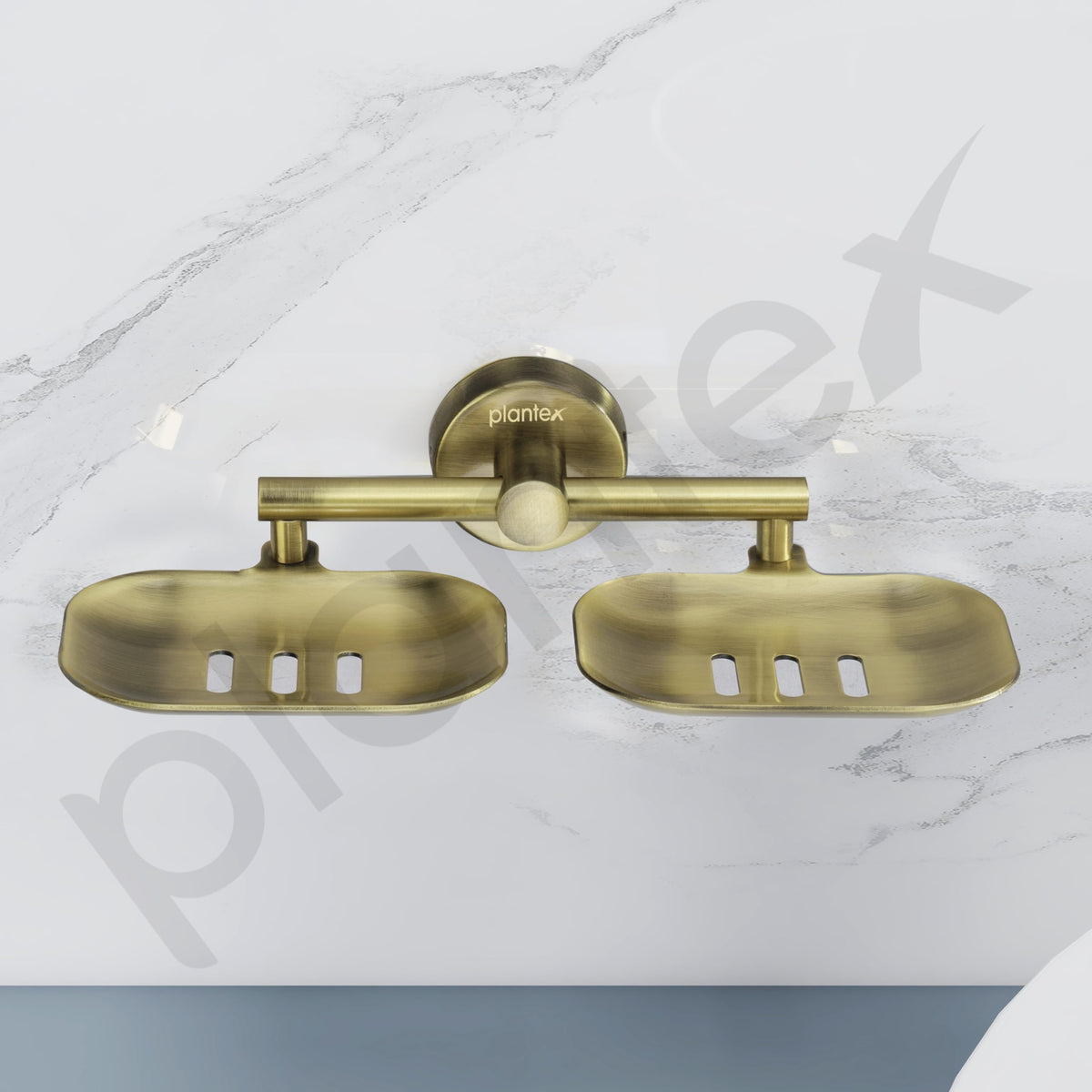 Plantex Galaxy 304 Grade Stainless Steel Rectangular Double Soap Holder for Bathroom/Soap Stand/Soap Holder/Soap Storage/Bathroom Accessories (Brass Antique)-6