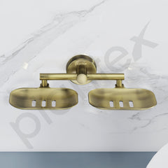 Plantex Galaxy 304 Grade Stainless Steel Rectangular Double Soap Holder for Bathroom/Soap Stand/Soap Holder/Soap Storage/Bathroom Accessories (Brass Antique)-6