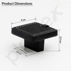 Plantex Knobs for Drawers/Drawer Knobs/Square Knob for Cabinets/Pull-Push Knob for Kitchen/Bedroom/Drawer - Pack of 1 (DC-Black & Z-Black)-2