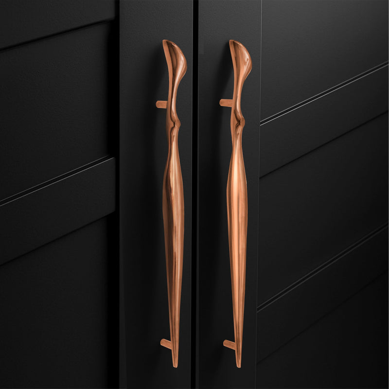 Plantex Cabinet Handle/Kitchen Cabinet Door Handle/Wardrobe/224 mm Cupboard Handle/Door Pull-Push Handle for Home/Office - Pack of 2 (Rose Gold) (Model APS-DTC-9136)-1