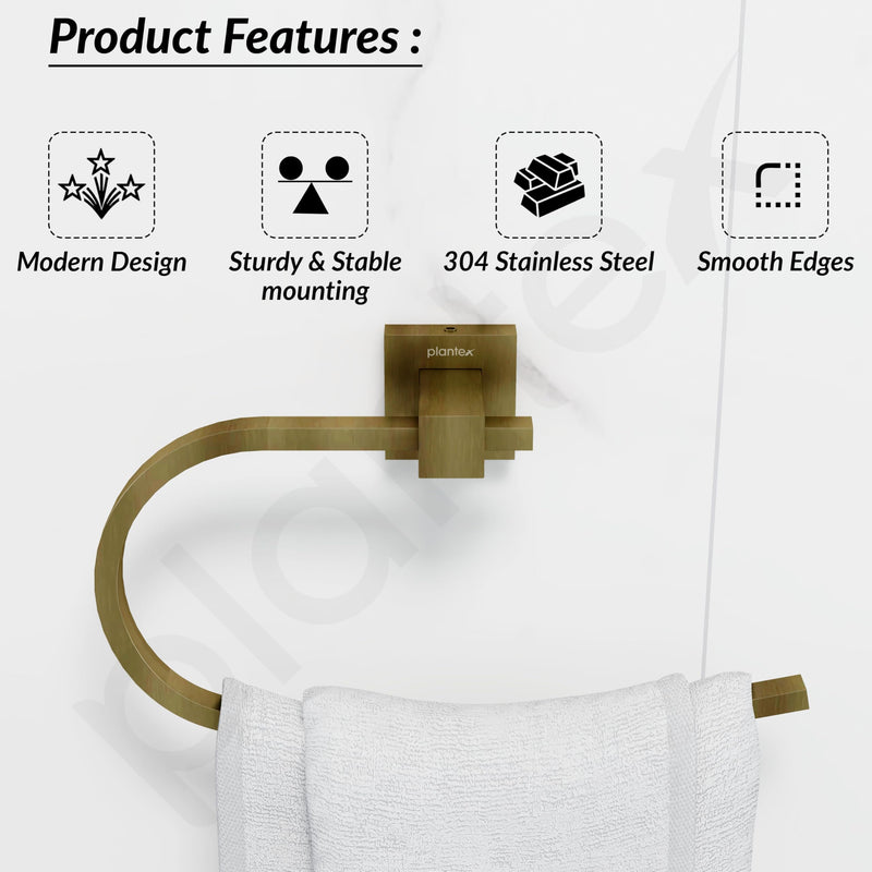 Plantex 304 Grade Stainless Steel Napkin Holder for Wash Basin/Hand Towel Holder for Kitchen/Napkin Hanger/Bathroom Accessories - Splash (Antique)-2
