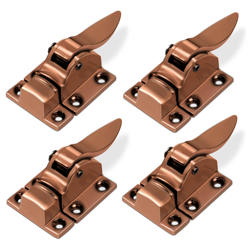 Plantex Cabinet Latch Heavy-Duty Hatch Case Bolt for Storage Units, Toolboxes, Kitchen Cabinets & Cupboards - Pack of 4 (Rose Gold)-1