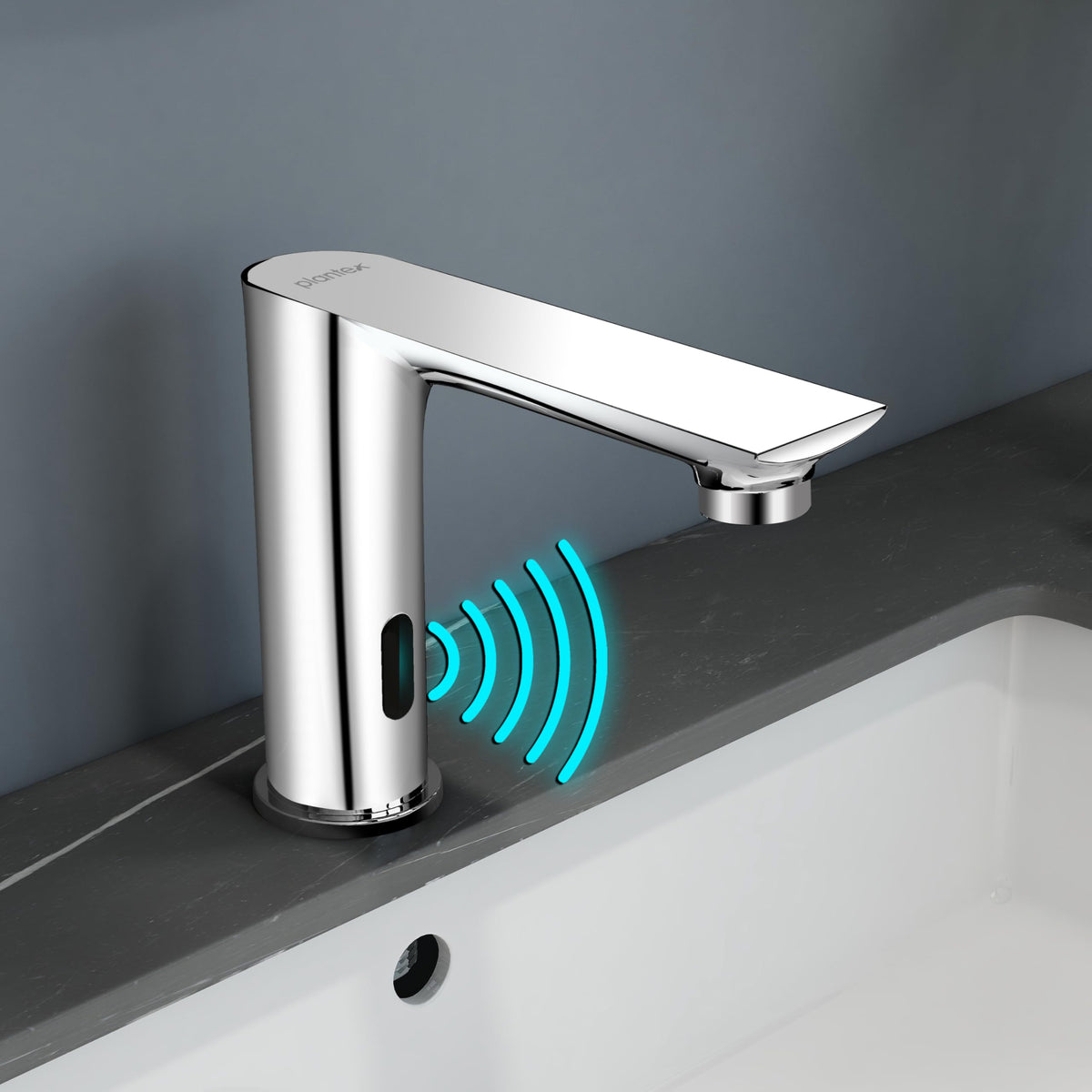 Plantex Brass Sensor Tap for Basin with Brass/Touchless Bathroom Faucet/Electronic Pillar Tap for Wash Basin-(Chrome)