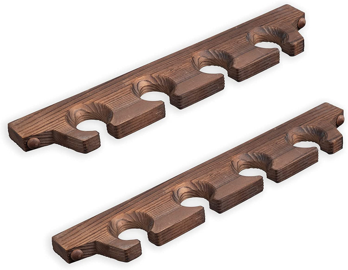 Rustic Wall Mounted Stemware Rack Holder Fits 8 Wine Glasses Walnut Wooden Wine Glass Holder Set Of Two Wine Gl
