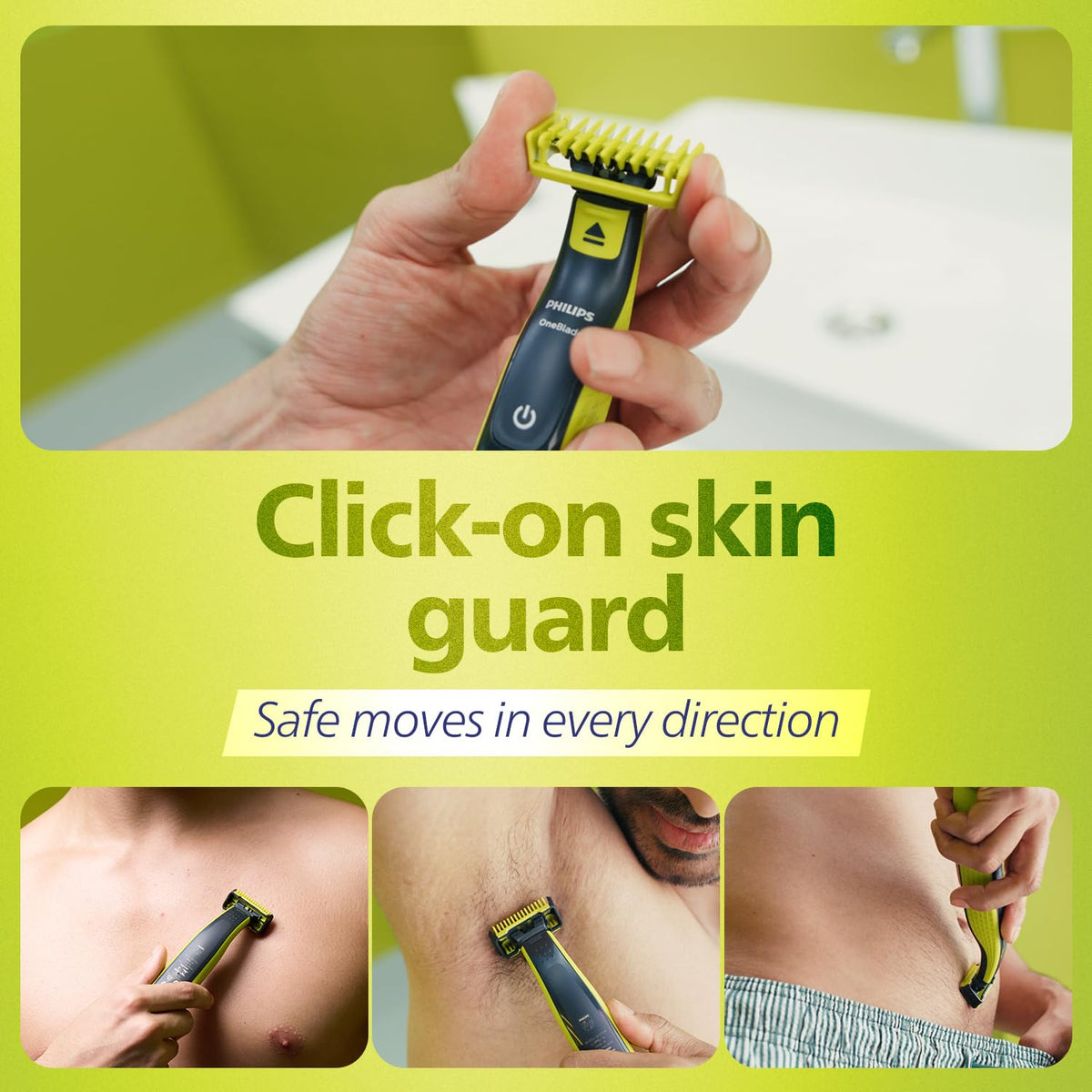 Philips OneBlade Turbo2X Face & Body Trim, Edge, Shave (QP2824/10)