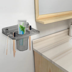 Plantex Unbreakable ABS Plastic Tumbler Holder/Tooth Brush Holder/Bathroom Accessories (Transparent)-3