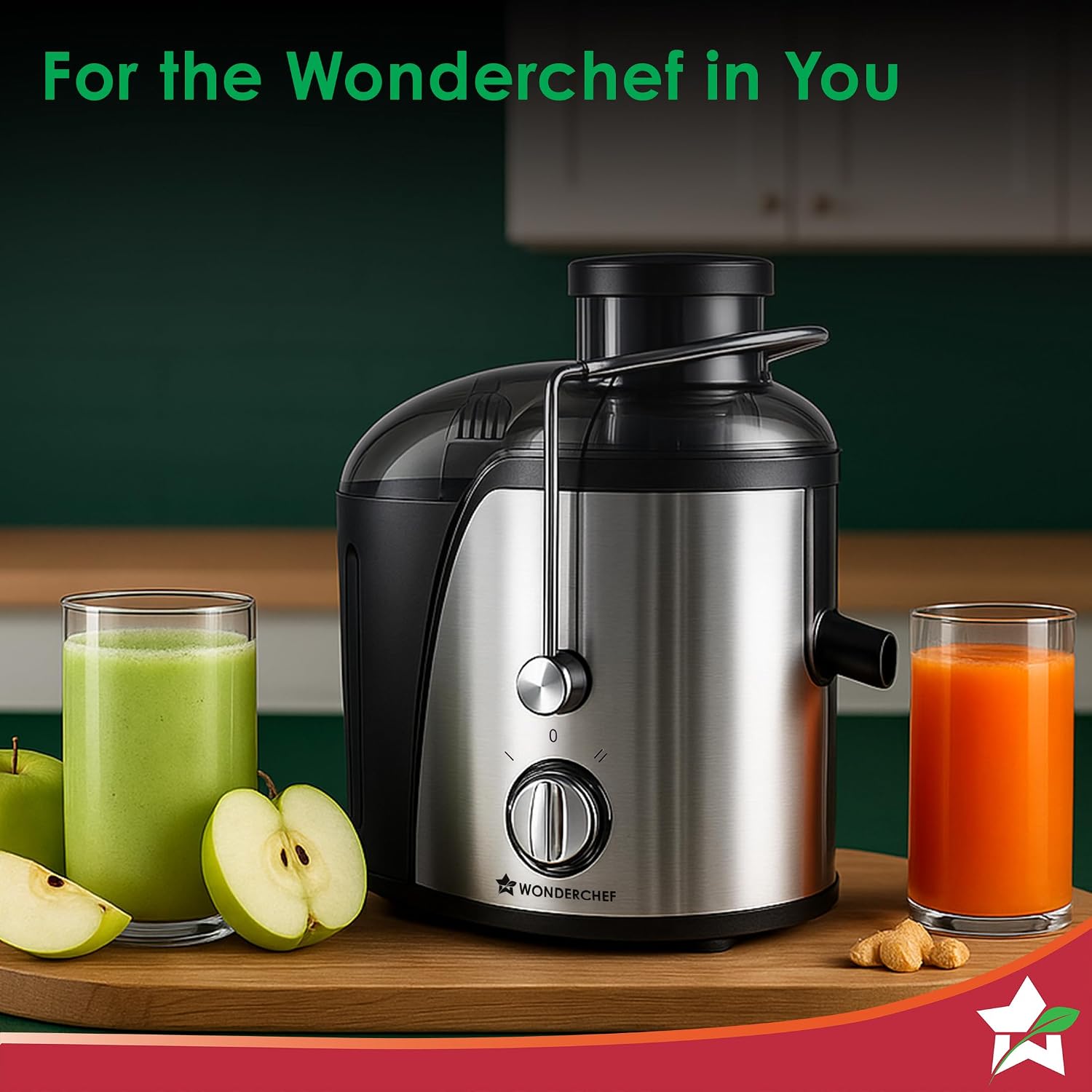 Wonderchef Venezia Centrifugal Juicer for Home | 500W | Fresh Fruit & Vegetable Juice in Seconds | Dual Speed Control | Pulp Separator for Easy Cleaning | Wide Feeding Mouth | 2-Year Warranty
