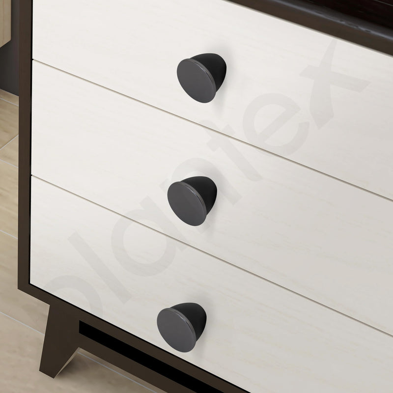 Plantex Knobs for Drawer/Drawer Knobs/Knobs for Cabinets/Pull-Push Knobs for Kitchen/Bedroom Drawer - Pack of 1 (Satin Black & Black)-6