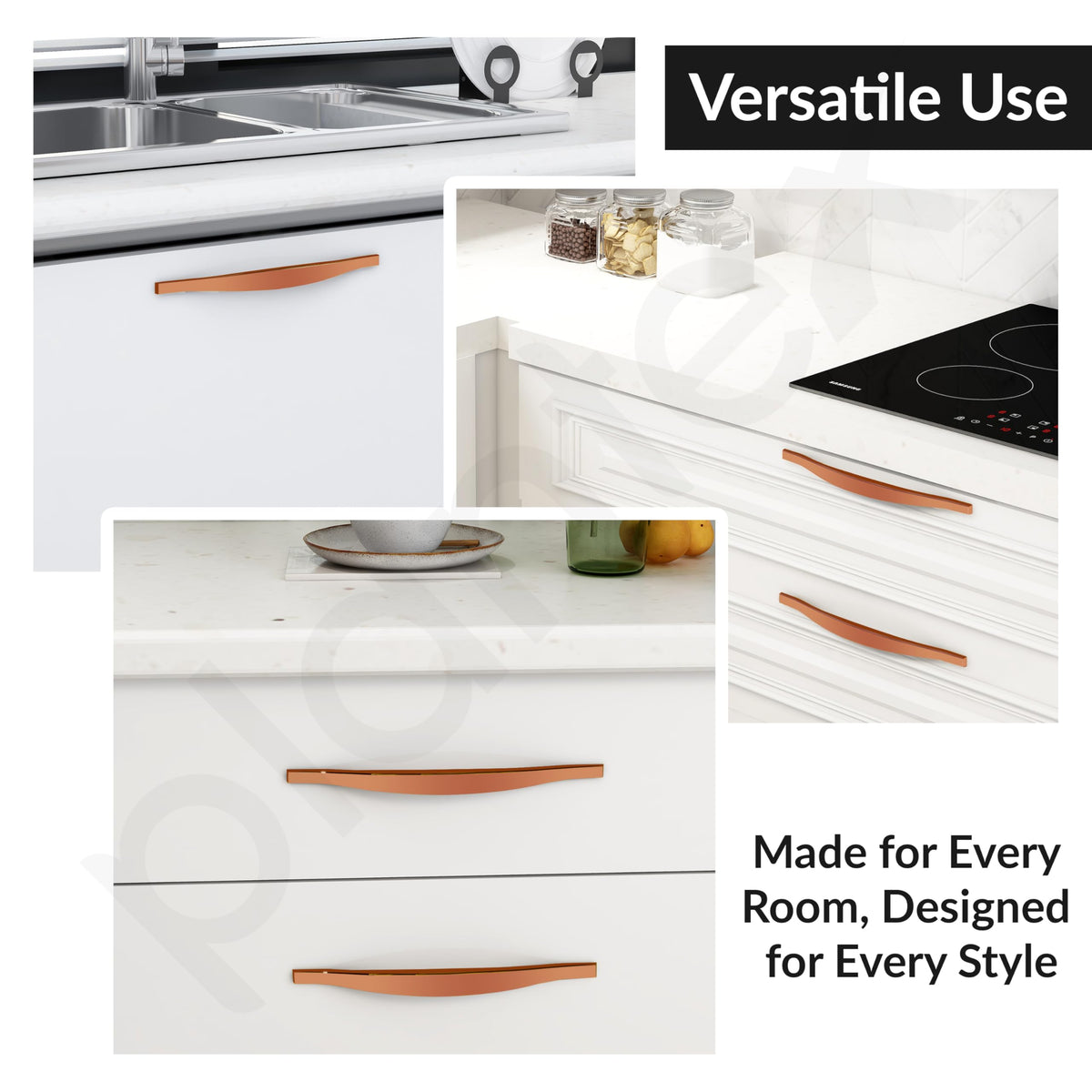 Plantex Cabinet Handle/224mm Handle for Wardrobe/Kitchen Handle/Pull-Push Handle for Home/Office - Pack of 1 (Rose Gold) (Model APS-PH-102)-6