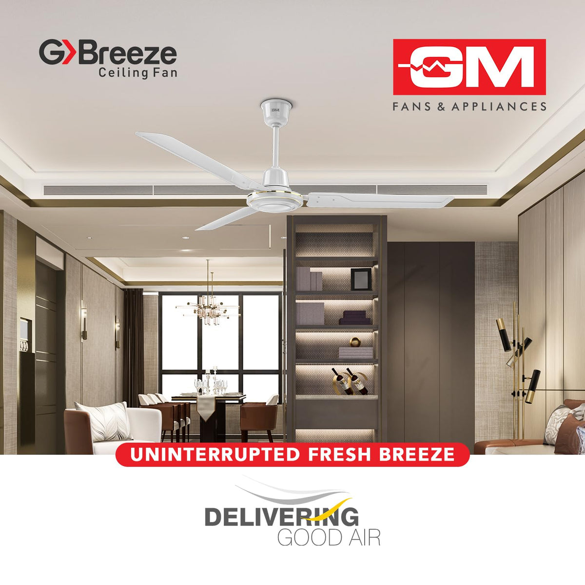 GM G-Breeze 1200 mm 1 Star High Speed Ceiling Fan