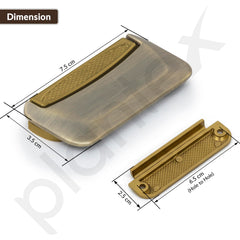 Plantex Drawer Kadi/3 Inch Chest Handle for Drawer/Rectangular Cabinet Kadi/Pull-Push Kadi for Home/Office Drawer - Pack of 6 (DTK-295, Brass Antique & Gold-2