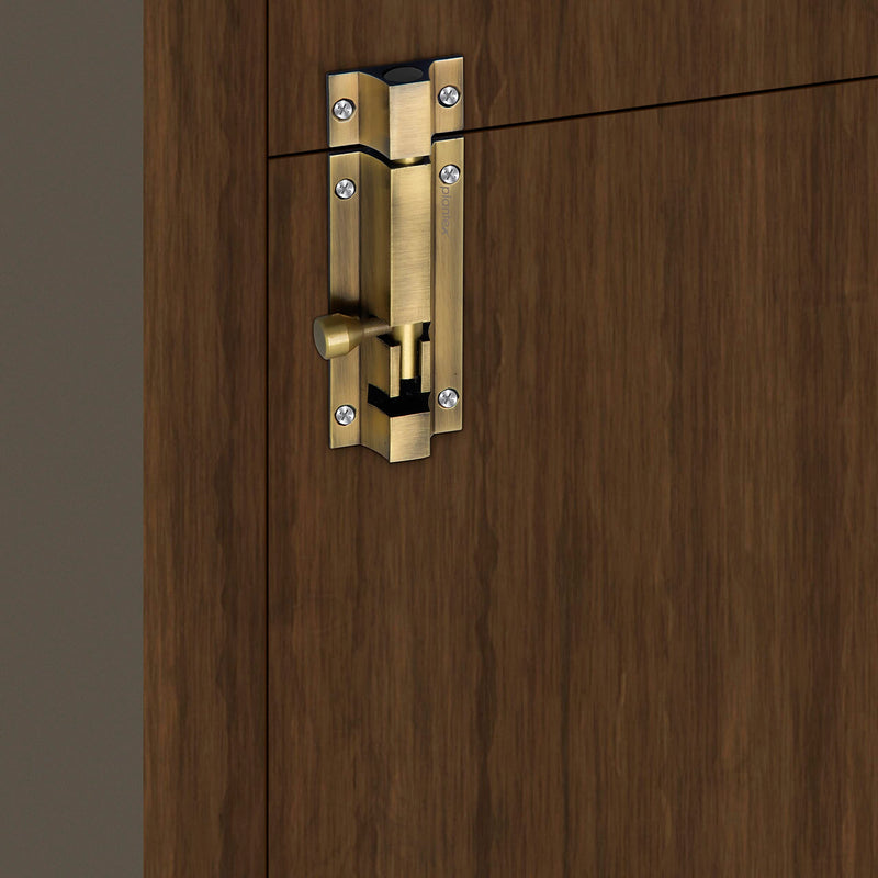 Plantex Stainless Steel Tower Bolt/Tower Bolt for Home,Offices Doors and Windows/Tower Bolt for Main Door/Door Latch/Kundi/Chitakini/Door Latch for Windows - Pack of 8 (Brass Finish, 4 inch)-2