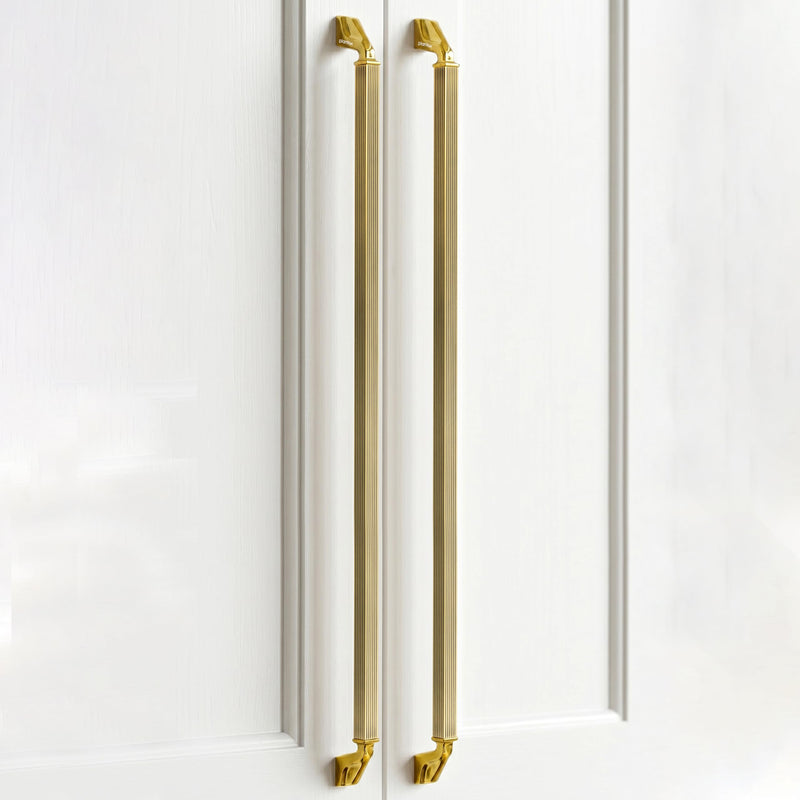 Plantex Aluminium Cabinet Handle/600mm Wardrobe Handle for Home/Cupboard Door Pull-Push Handles for Office - Pack of 2 (Brass Antique & Gold)-1