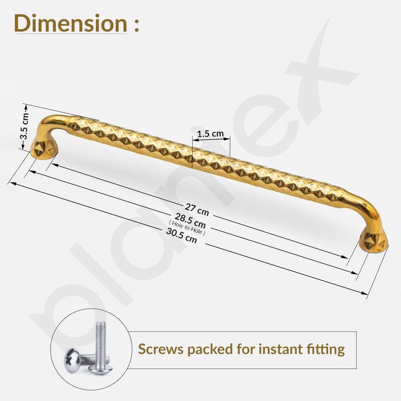 Plantex Cabinet Handle/288mm Handle for Cabinet/Door Pull-Push Handle for Home/Office - Pack of 1 (Gold) (Model APS-DTC-3710)-3