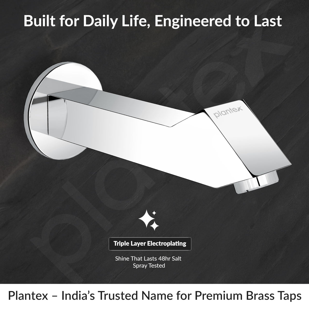 Plantex Bath Tub Spout with Water Saving Nozzle for Bathroom/High Flow Tap for Bathroom/Kitchen-Pack of 1 (Chrome)