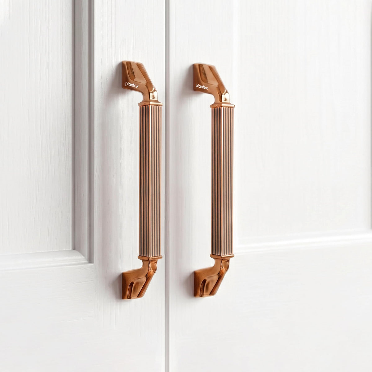 Plantex Aluminium Cabinet Handle/160mm Wardrobe Handle for Home/Cupboard Door Pull-Push Handles for Office - Pack of 2 (Rose Gold)