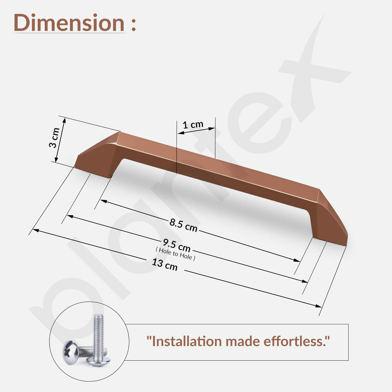 Plantex Cabinet Handle/Kitchen Cabinet Door Handle/Wardrobe/96 mm Cupboard Handle/Door Pull-Push Handle for Home/Office - Pack of 2 (Rose Gold) (Model APS-DTC-3780)-3