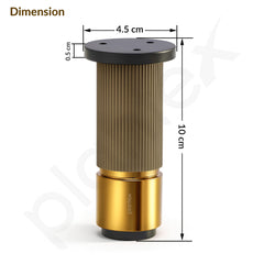 Plantex 4 Inch Sofa Leg for Bed Furniture/Aluminium Sofa Leg for Table/Support Legs/Furniture Leg - Pair of 4 (8 Piece) (DTS-77, Brass Antique & Gold)-3