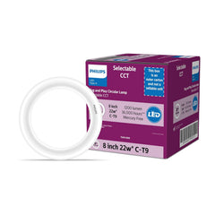 Philips Circline 4-CCT Selectable White Colour Temperature, Plug and Play, T9 Type A, LED, 8 Inch, Pack of 1