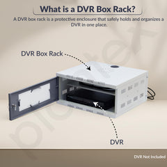 Plantex CCTV/NVR/DVR Cabinet Box/Network Rack/CCTV Box Cabinet with Lock and Keys/Server Rack with Power Socket - 3U+, (White) Transparent Glass Door dvr Box for CCTV-2
