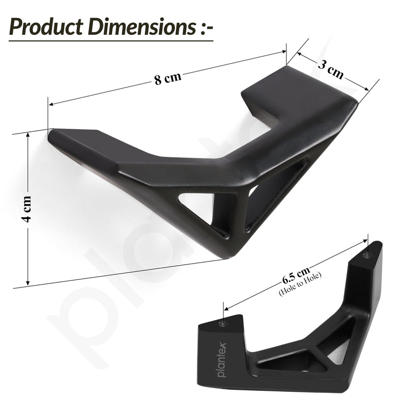 Plantex Knobs for Drawers/Drawer Knobs/Triangle/Drawer Handle/Pull-Push Knobs for Cabinet/Kitchen/Drawer - Pack of 1 (Black)-3