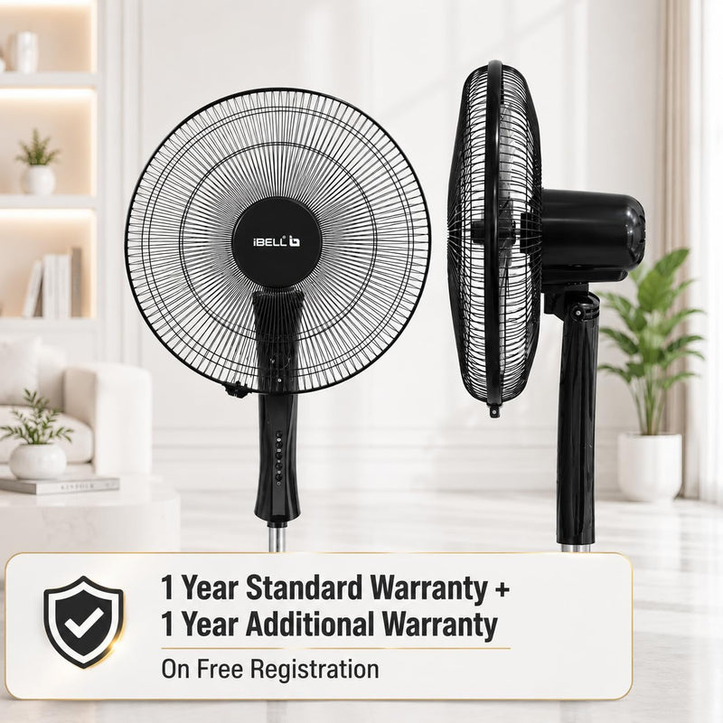 iBELL WINDP10 400 mm 5 Blade Pedestal Fan with Remote-2