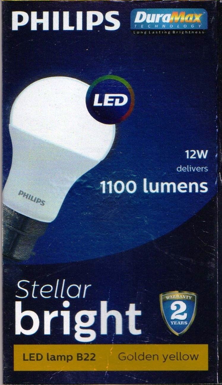 Philips 12W b22d LED Bulb, Pack of 3, (Stellar Bright)