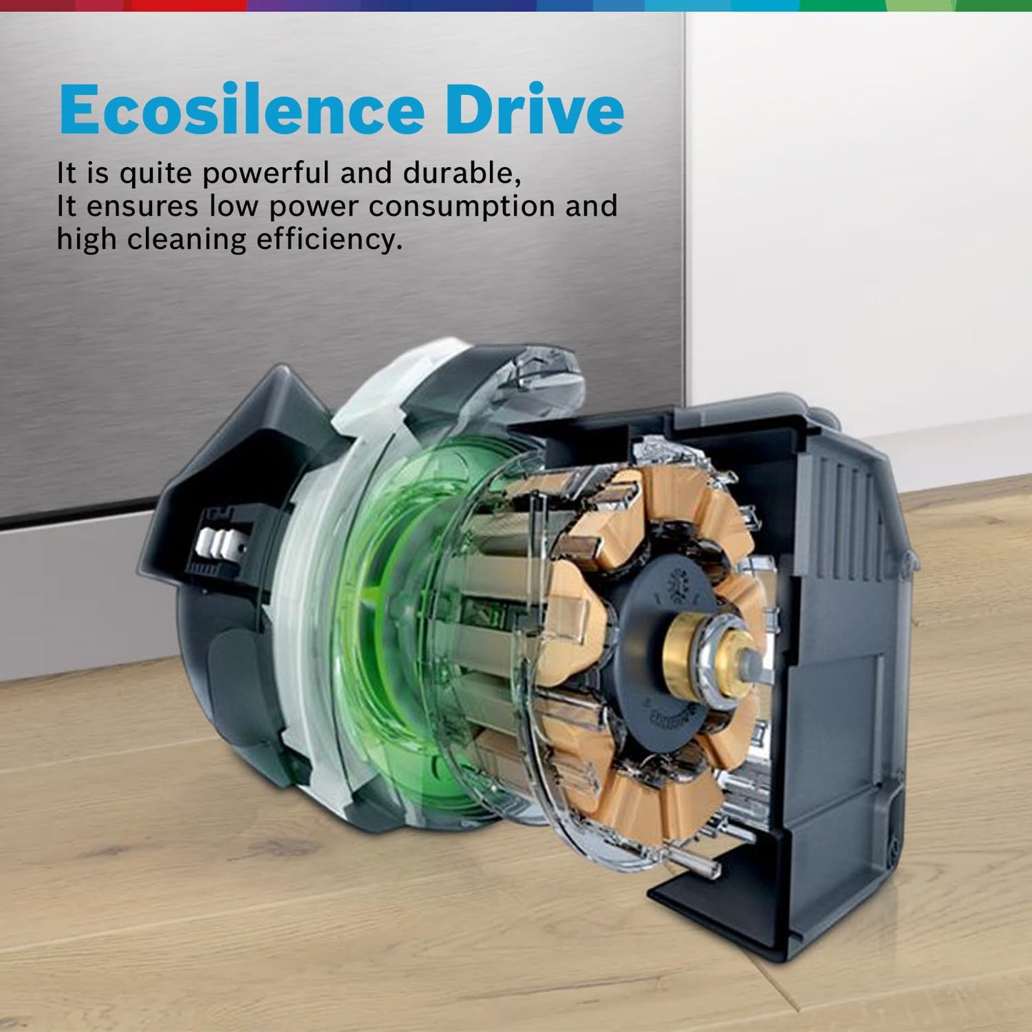 Bosch 14 Place Setting Dishwasher with Intensive Kadhai Program, 70⁰ Hot water wash, 3-Stage Adjustable Upper Rack, No Pre-Rinse (SMS46KI03I, Silver, Glass Protection Technology)