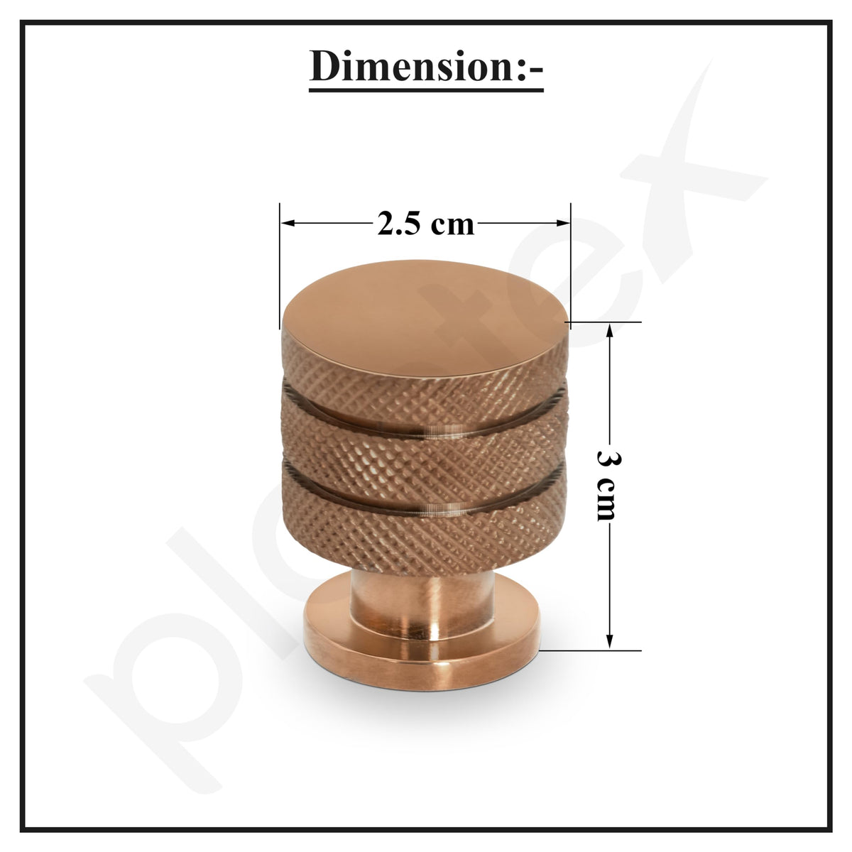 Plantex Knobs for Drawer/Drawer Knobs/Cabinet Knobs/Drawer knobs Handle/Pull-Push Knobs for Home/Office Drawers - Pack of 3 (Rose Gold)-4