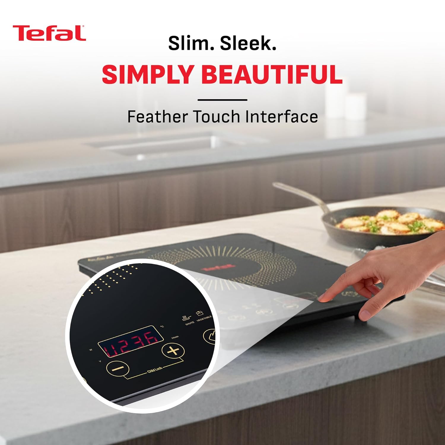Tefal EVERYDAY SLIM IH 2200W Induction Cooktop